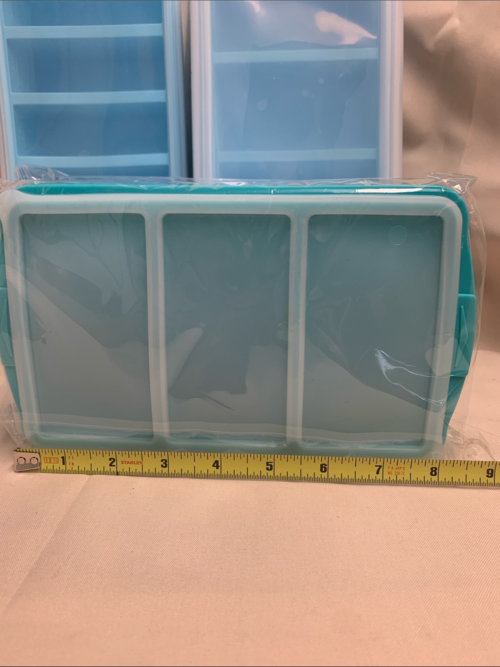 Blue and Mint Silicone Ice Cube Tray Set - Home Storage & Organization - Picture 3 of 8